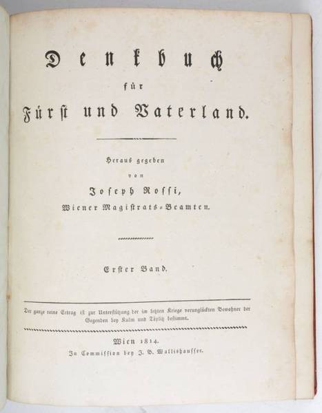 Denkbuch für Fürst und Vaterland.