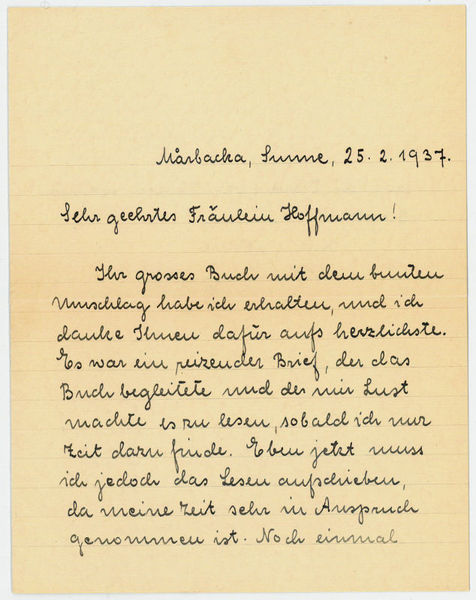 Brief mit eigenh. U.