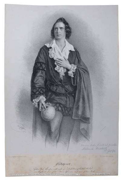 Lithographisches Portrait (Josef Kriehuber) mit eigenh. Widmung und U.