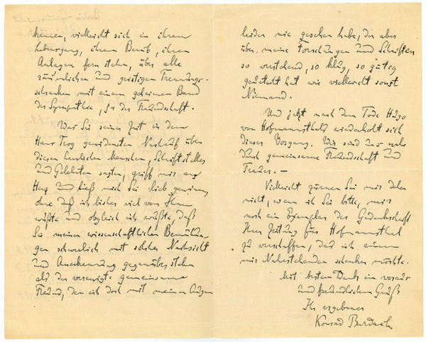 Eigenh. Brief mit U.