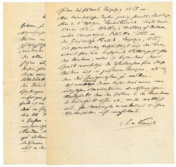 Biographische Notizen. Eigenh. Manuskript mit U.