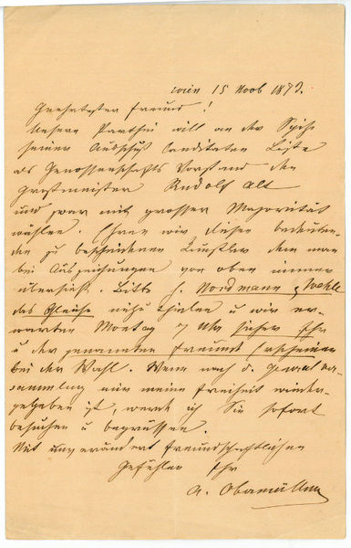 3 eigenh. Briefe mit U.