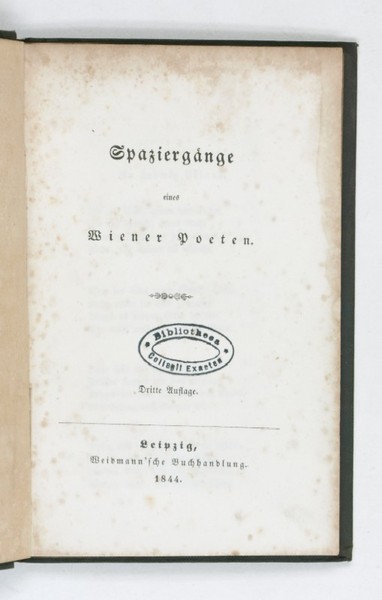 Spaziergänge eines Wiener Poeten.