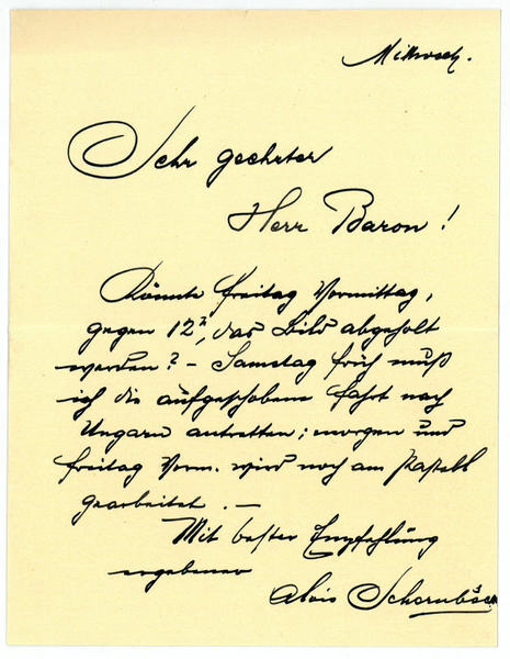 2 eigenh. Briefe mit U.