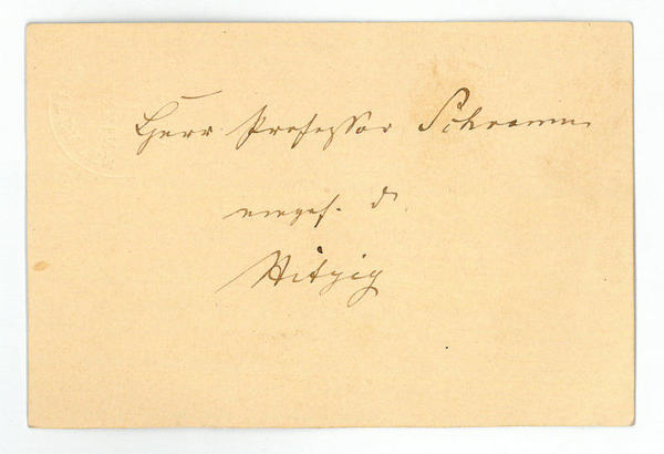 Gedr. Einladung mit 2 eigenh. Zeilen und U. verso.