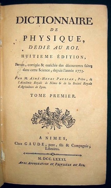 Dictionnaire de physique.