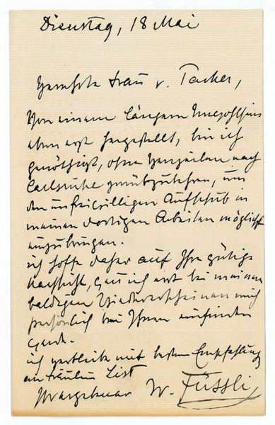 Eigenh. Brief mit U.