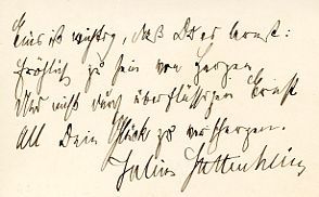 Albumblatt mit mehreren eigenh. Zeilen und U.