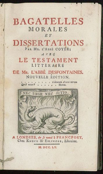 Bagatelles morales et dissertations par Mr. l’abbé Coyer, avec le …
