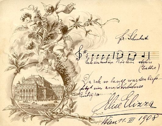 Eigenh. Albumblatt mit U.