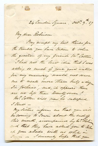 Autograph letter signed.