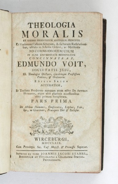 Theologia moralis ex solidis probatorum auctorum principiis [.].