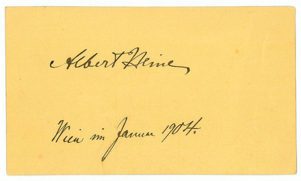 Eigenh. Albumblatt mit Datum und U.