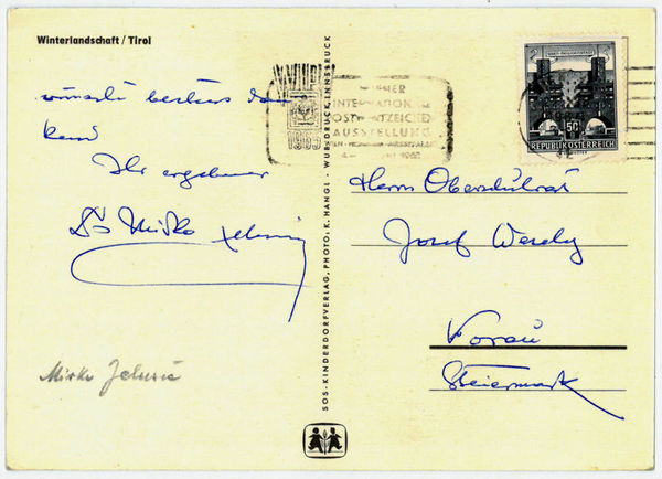 Eigenh. Bildpostkarte mit U.