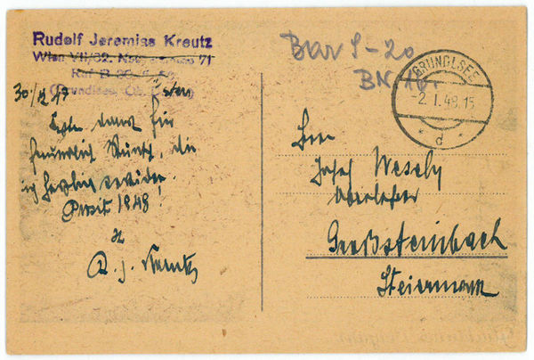 Eigenh. Bildpostkarte mit U.