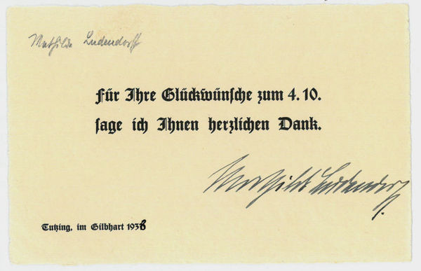 Gedr. Briefkarte mit eigenh. U.