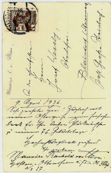 Eigenh. Bildpostkarte mit U.