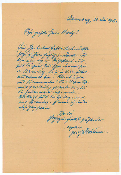 Eigenh. Brief mit U.