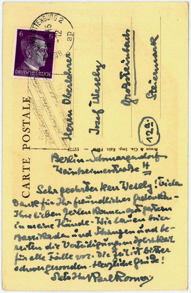 Eigenh. Bildpostkarte mit U.