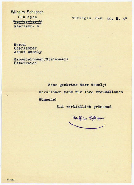 Ms. Brief mit eigenh. U.