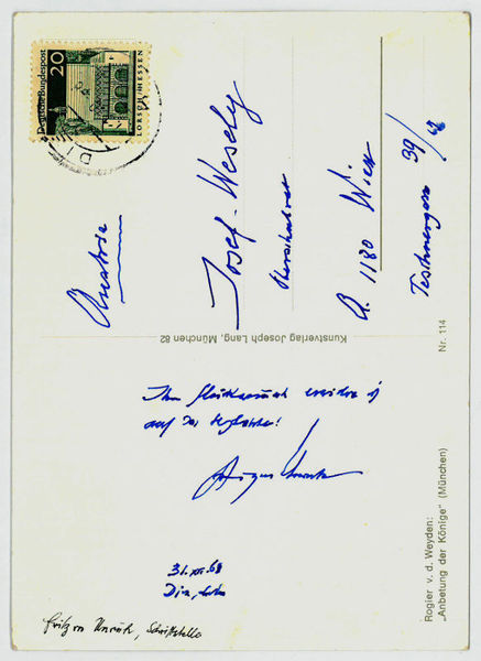 Eigenh. Bildpostkarte mit U.