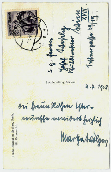 Eigenh. Bildpostkarte mit U.