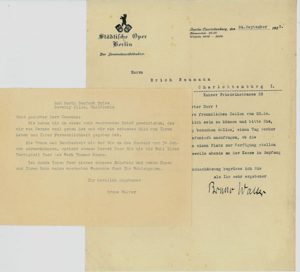 2 ms. Briefe, davon 1 mit eigenh. U.