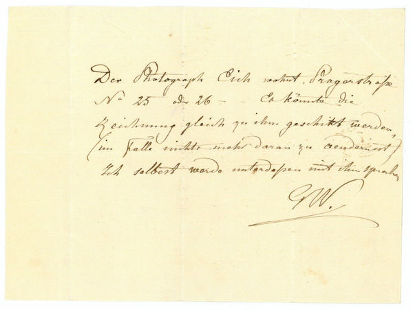 Eigenh. Brief mit Paraphe.