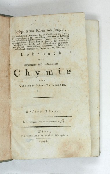 Lehrbuch der allgemeinen und medicinischen Chymie [.]. Zweyte umgeänderte und …