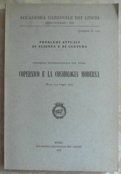 COPERNICO E LA COSMOLOGIA MODERNA.