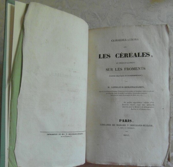 CONSIDERATIONS SUR LES CEREALES, ET PRINCIPALEMENT SUR LES FROMENTS PARTIE …