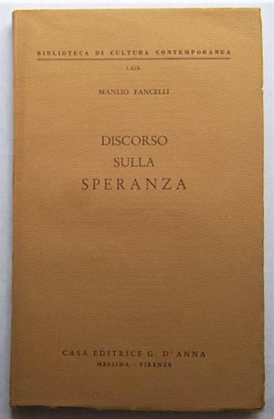 DISCORSO SULLA SPERANZA.