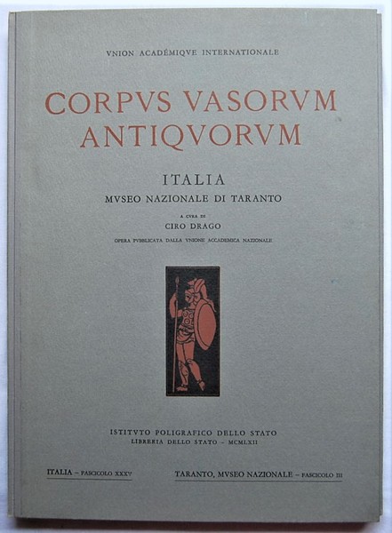 CORPUS VASORUM ANTIQUORUM. ITALIA. MUSEO NAZIONALE DI TARANTO.