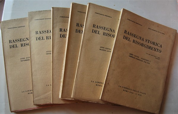 RASSEGNA STORICA DEL RISORGIMENTO. ANNATA 1941.