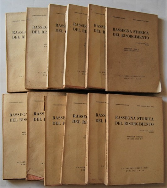 RASSEGNA STORICA DEL RISORGIMENTO. ANNATA 1937.