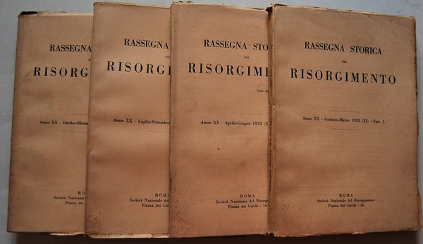 RASSEGNA STORICA DEL RISORGIMENTO. ANNATA 1933.