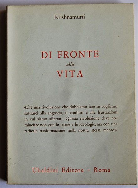 DI FRONTE ALLA VITA.