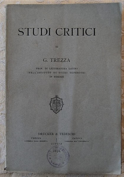 STUDI CRITICI.