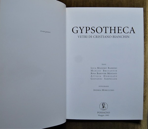 GYPSOTHECA. VETRI DI CRISTIANO BIANCHIN.