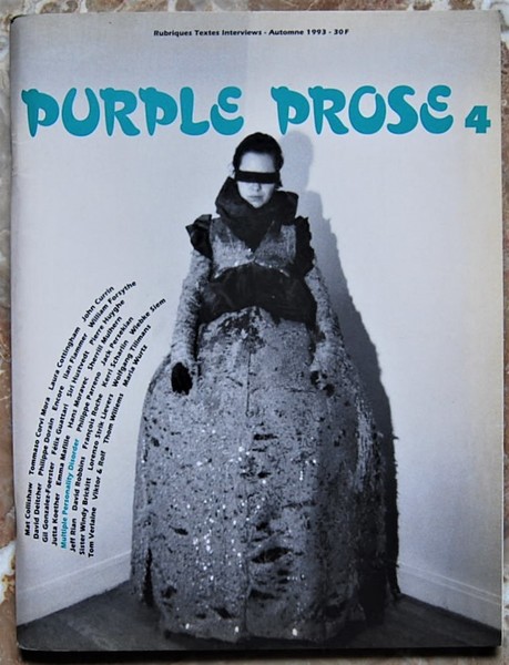 PURPLE PROSE 4. RUBRIQUES TEXTES INTERVIEWS. AUTOMNE 1993.