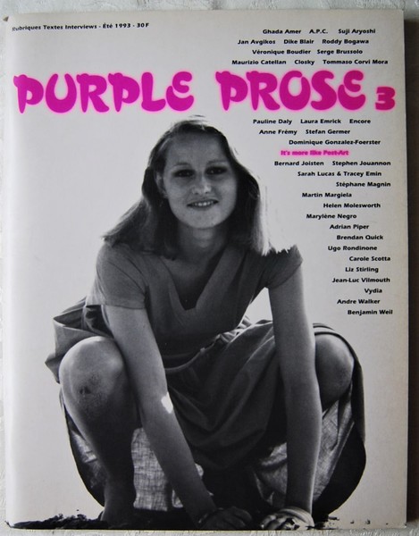 PURPLE PROSE 4. RUBRIQUES TEXTES INTERVIEWS. ETE' 1993.