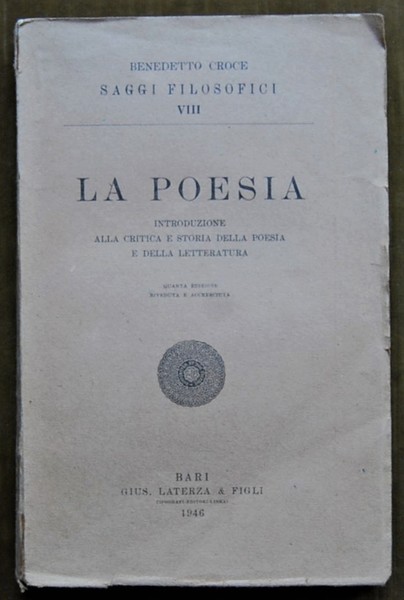 LA POESIA. INTRODUZIONE ALLA CRITICA E STORIA DELLA POESIA E …
