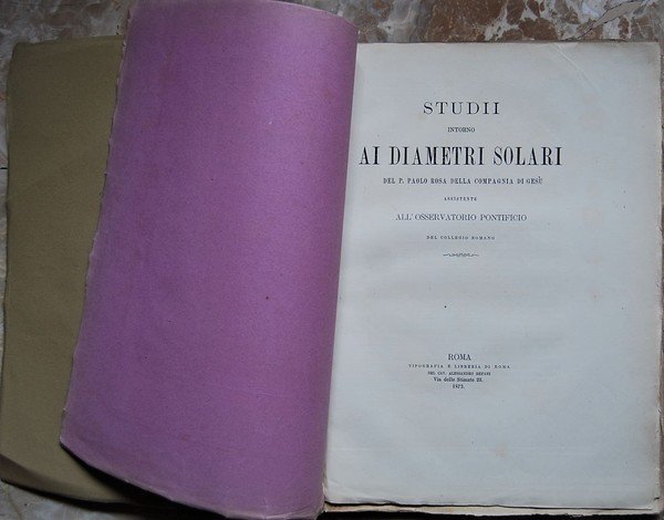 STUDII INTORNO AI DIAMETRI SOLARI.