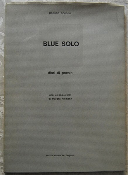 BLUE SOLO. DIARI DI POESIA.