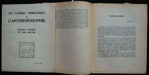 LES CAHIERS TRIMESTRIELS DE L'ANTHROPOSOPHIE. RUDOLF STEINER ET SON OEUVRE.