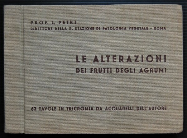 LE ALTERAZIONI DEI FRUTTI DEGLI AGRUMI.