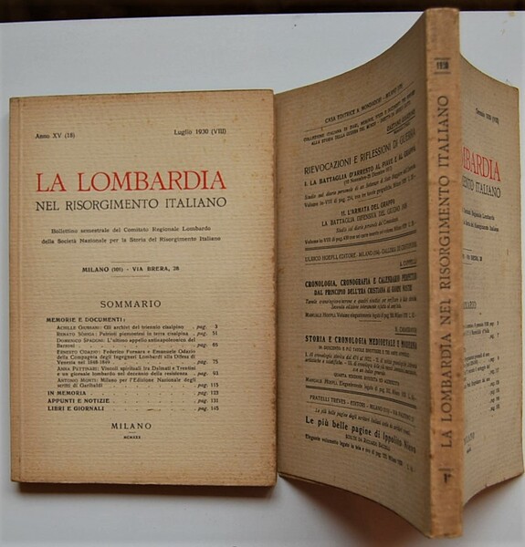 LA LOMBARDIA NEL RISORGIMENTO ITALIANO. ANNO XV. GENNAIO E LUGLIO …