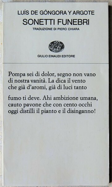 SONETTI FUNEBRI. E ALTRE COMPOSIZIONI.