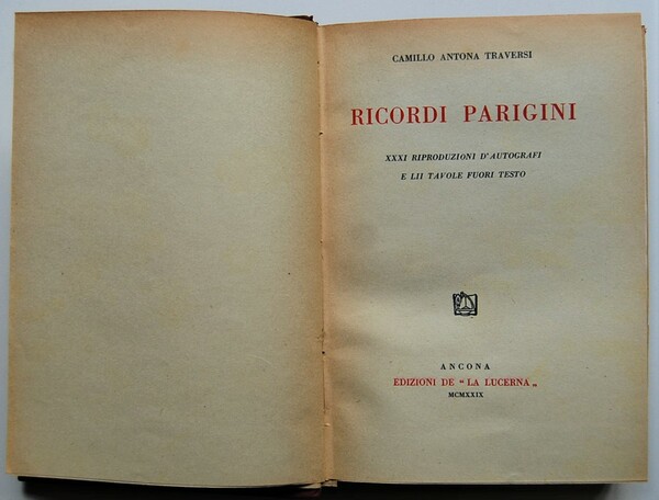 RICORDI PARIGINI.