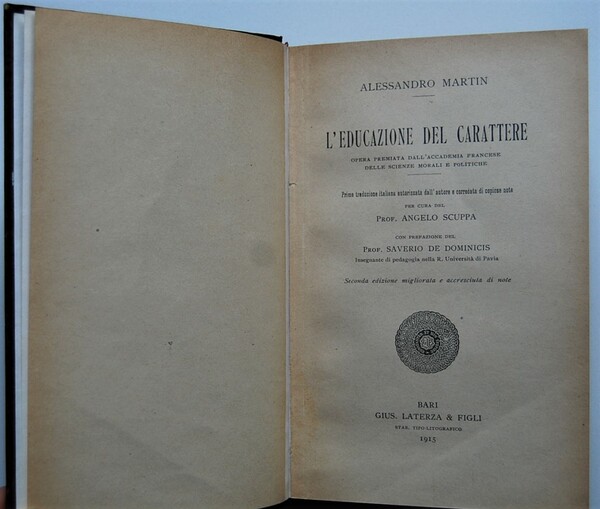 L'EDUCAZIONE DEL CARATTERE.